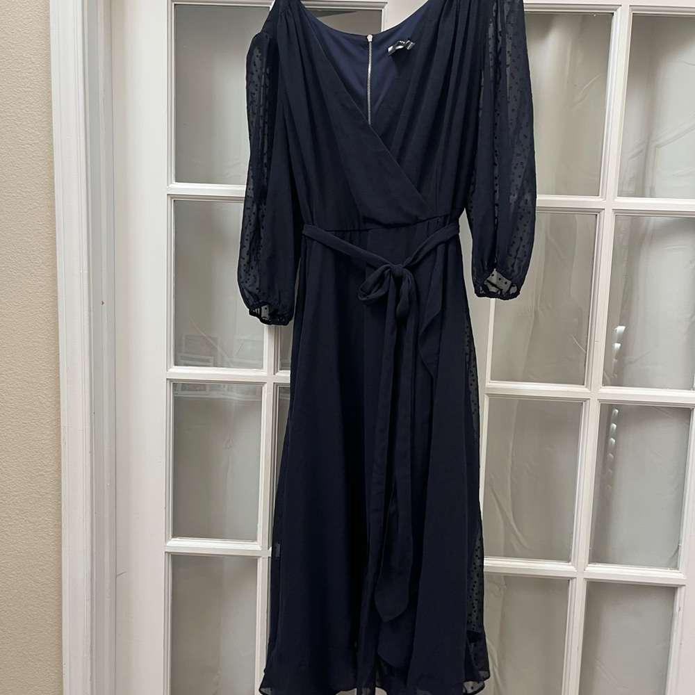 Mason Tara Elegant Navy Blue Wrap Dress 20W
